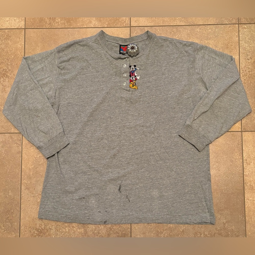 Vintage Embroidered Mickey And Friends Long Sleeve